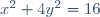 x^2 + 4 y^2 = 16